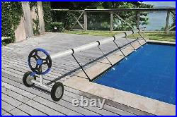 Stainless Steel Solar Cover Reel For Swimming Pools Up To 18 Feet Wide Inground