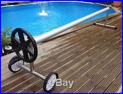 Stainless Steel Solar Cover Reel For Swimming Pools Up To 21' Feet Wide Inground
