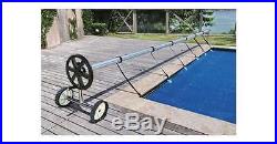 Stainless Steel Solar Cover Reel For Swimming Pools Up To 21' Feet Wide Inground