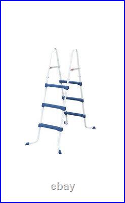 Summer Waves 36 Inch SureStep Outdoor Above Ground Swimming Pool Ladder, Blue