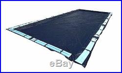 Swimline 20 x 40 Feet Dark Blue Winter Rectangular In Ground Swimming Pool Cover