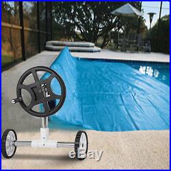 Swimming Pool Cover Reel 21' FT Stainless Steel Inground Solar Cover Extra Long