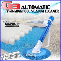 Turboo G3 Inground Above Ground Pool Cleaner Automatic Vacuum 32' Hose Swimming