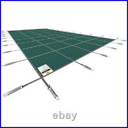 VEVOR Mesh Winter Pool Safety Cover 16'x28' for 14'x26' In-Ground Pool Outdoor