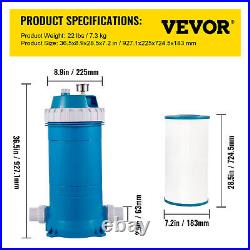 VEVOR Pool Cartridge Filter In/Above Ground Swimming Pool Filter 100Sq. Ft Filter