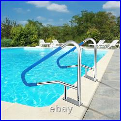 VEVOR Pool Rail Pool Railing 54x36 Pool Handrail Stainless Steel With Grip Cover