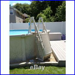 Vinyl Works Deluxe In Step 48 56 Above Ground Swimming Pool Ladder, Taupe