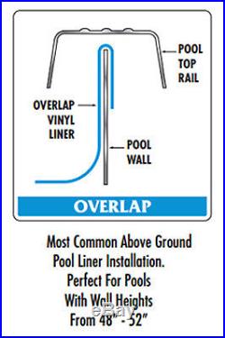 Waterfall Overlap Swimming Pool Liner with Gasket Kit (Choose Size & Gauge)