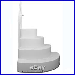 Wedding Cake Steps for Above Ground Pools, White