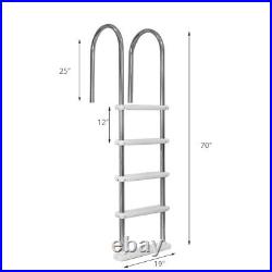 XtremepowerUS Stainless Steel Swimming Pool Ladder 5-Step for In-Ground Pools